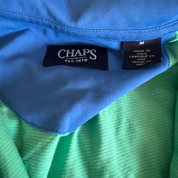 Chaps Mint Green Quarter-Zip Tech Pullover NWOT - Picture 4 of 4